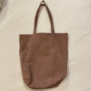 BAGGU basic leather taro nubuck tote